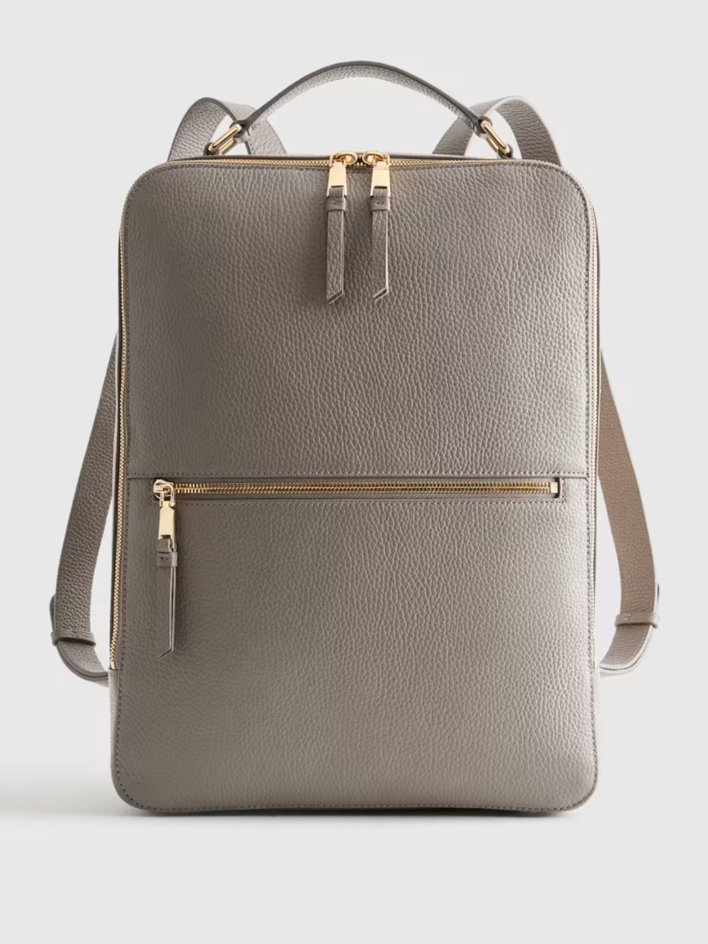 Quince Marlow Laptop Backpack Mink Gray Pebbled